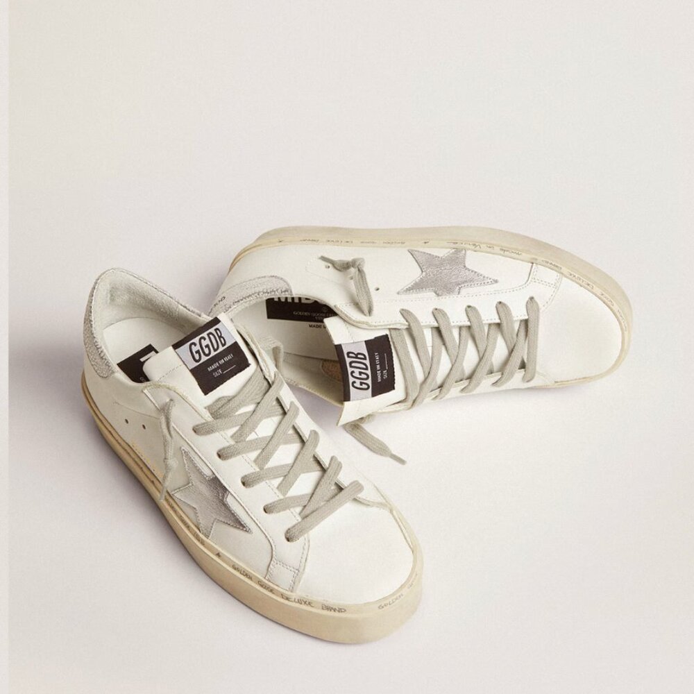 Golden Goose Women's Hi Star, Metallic and Silver, Size 6